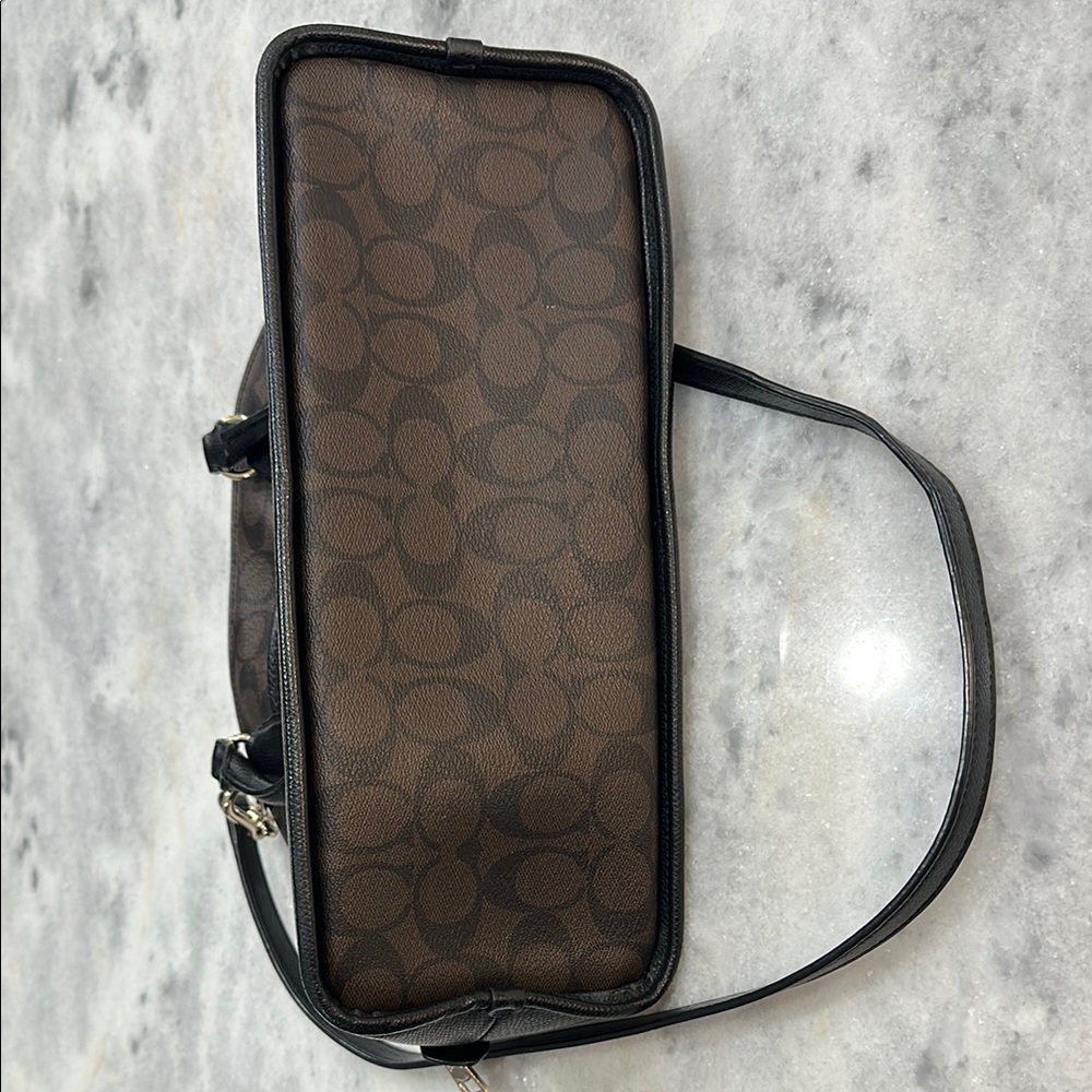 Coach Brown and Black Satchel with Timeless Charm - Picture 7 of 7